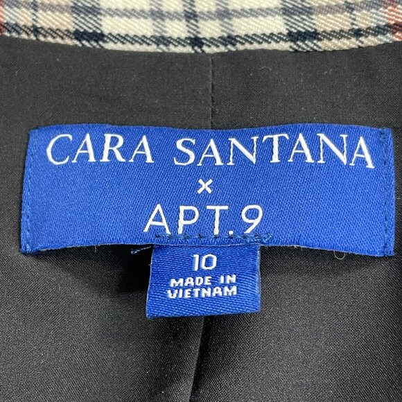 Cara Santana by Apartment 9 Plaid Jacket Size 10 - Picture 7 of 9